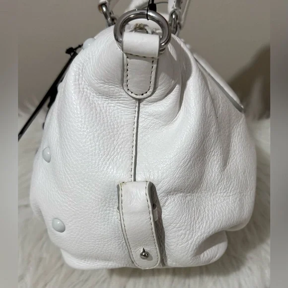 RARE Marc Jacobs New Q Small Legend StuddedLeather Satchel Crossbody White NWT